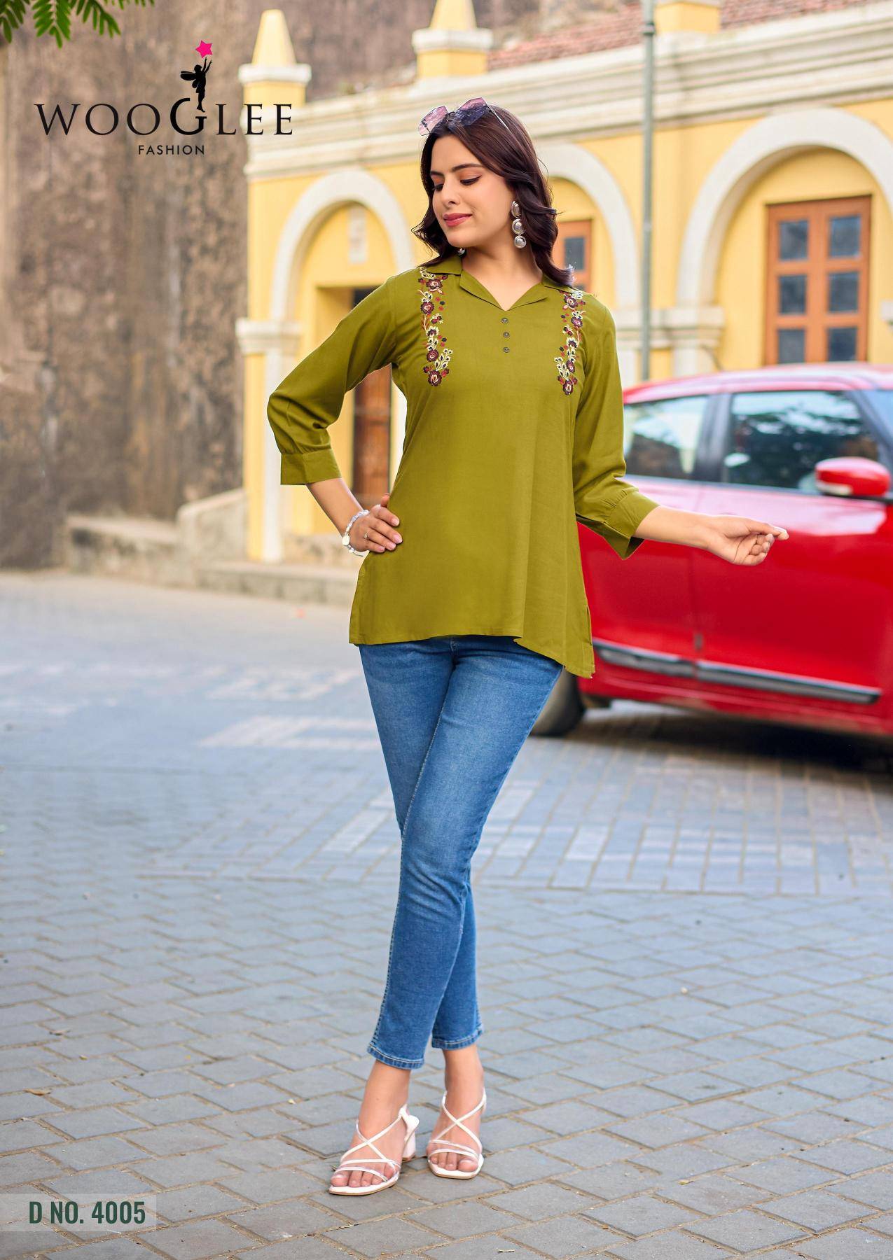Wooglee liyana short top Long kurtis wholesale in Kolkata